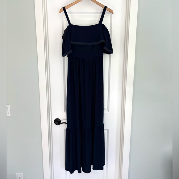 Eliza J Boho Tiered Maxi Dress Size 6 - Picture 2 of 8